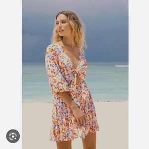 LSPACE size medium stay golden dress in flowers NEVER WORN